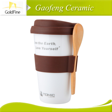 best quality ceramic cup with silicone sleeve