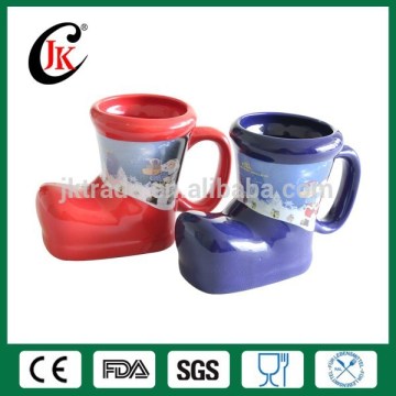 Hot sale customized 3d unique boot shaped ceramic mug