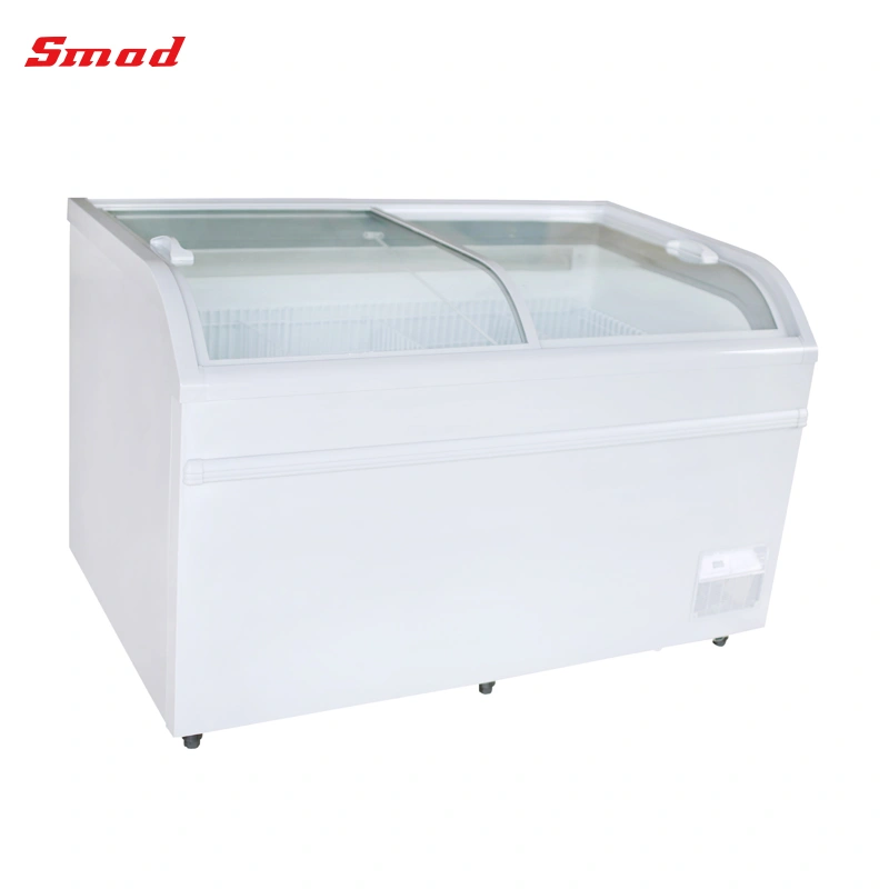 500L/700L Big Capacity Glass Door Chest Freezer Display Freezer