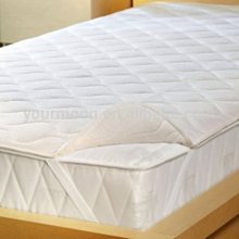Anti bacterial and anti mite microfiber quilted mattress pad/protector