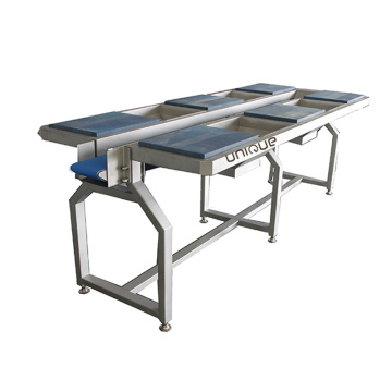 China Stainless Steel Vegetable Sorting Table and Conveyors