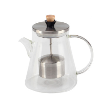 Bule de chá de vidro resistente ao calor para chá a granel