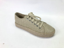 Women's Low Top Lace-Up Chunky Espadrille Flatform Sneaker