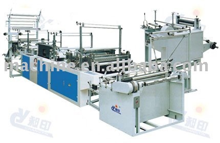 Ribbon-through Continuous Rolled Bag Making Machine