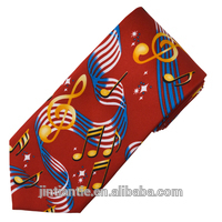2016 latest novelty music polyester printed mens neckties for sale
