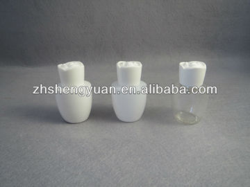 subulate cosmetic lotion bottle with rose cap