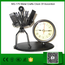 MG-175 Metal Crafts Clock Of Accordion