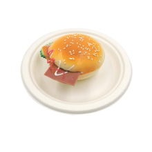 Packaging compostable disposable bagasse cake 6" Plate