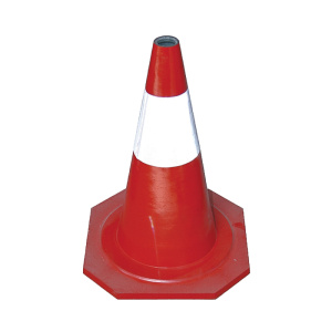 50cm reflective rubber traffic cones