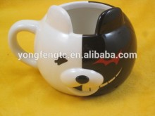 YF18677 3D animal face shape ceramic mug