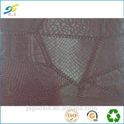 emboss PVC synthetic leather for decorate packing