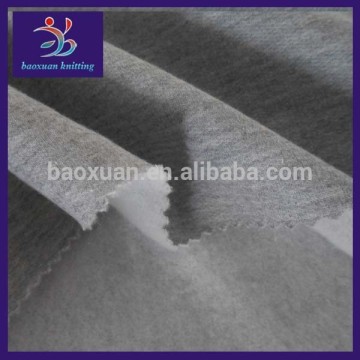 Brushed grey cotton/polyester fabric cvc 60/40