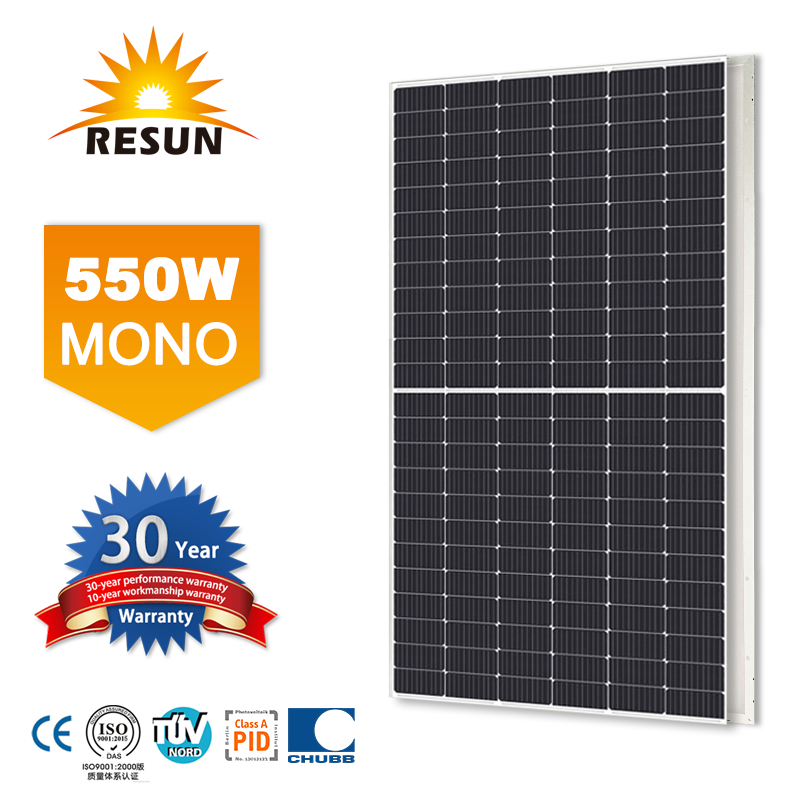 لوحة شمسية Mono 550W مقارنة مع JA