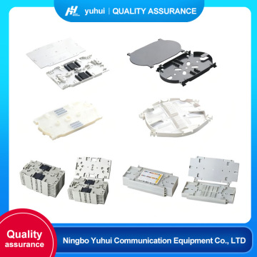 Stacked optical fiber splicing tray