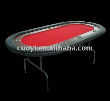 10-Player Deluxe Poker Table with steel leg