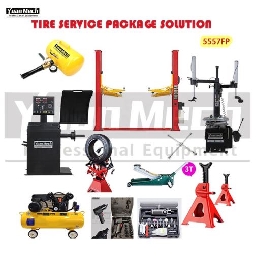 Lancarkan 2 Post Lift Tire Changer Balance Combo