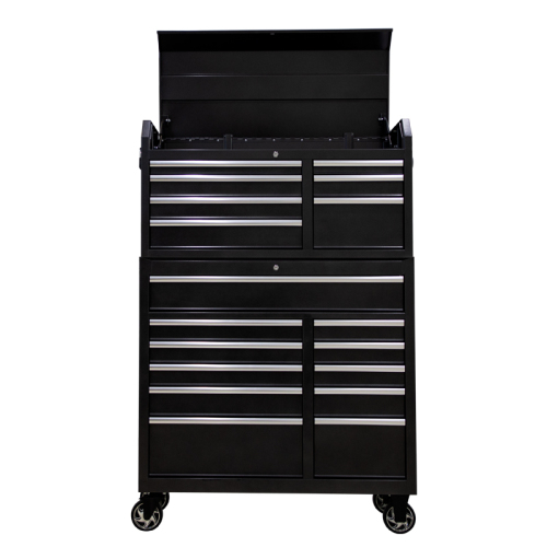 Black Top Chest and Rolling Cabinet