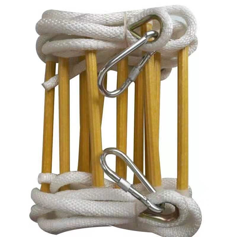 adult wooden rope marine climbing rope ladder nylon folding emergency ladder safety Rescue soft fire escape rope ladder