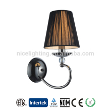 Wall lamp with fabric shade