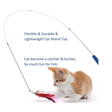 Interactive Cat Feather Wand