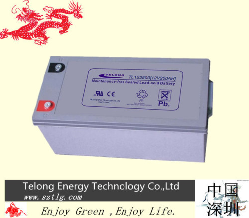 12V Solar Battery-Telong 12V250ah-Maintenance-Free Lead Acid Battery