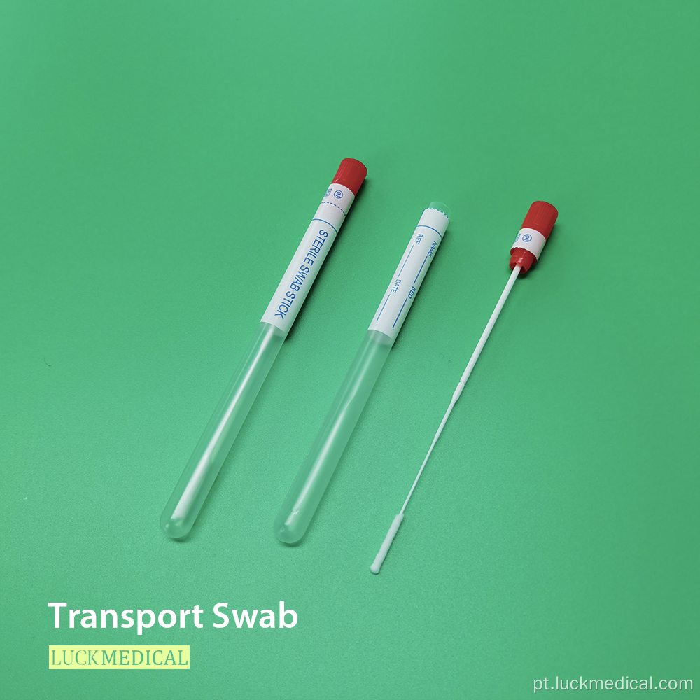 Amostragem Swab de transporte com garganta de tubo Use FDA