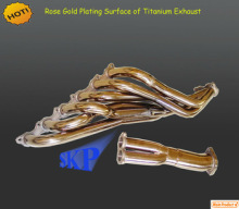 Rose Gold plating Surface of Titanium Exhaust