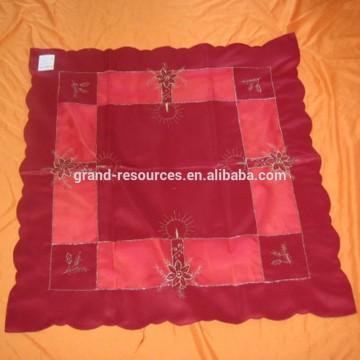 100 polyester embroidery table cloth