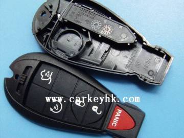 Top supplier Chrysler 4+1 button smart remote key case with small key chrysler key shell