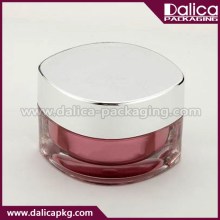 Mini stylish color plastic cosmetic jar