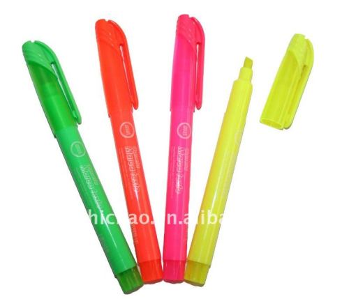 newly designed slim colored highlighter marker pen