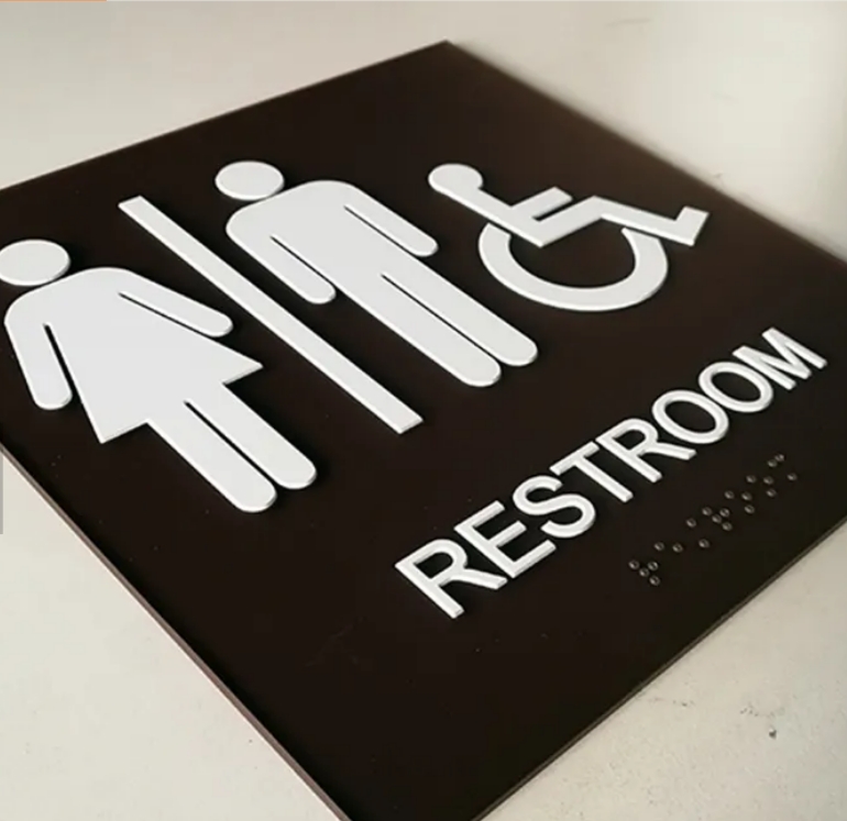 Unisex Ada Bathroom Sign Png