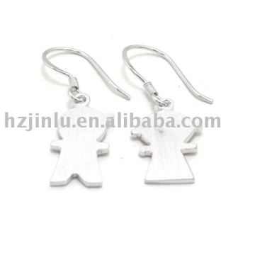 Pure silver earring, lady eardrop(E010073)