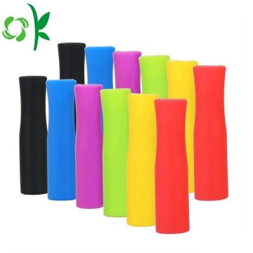 Embout de paille en silicone de couleur merveilleuse pour jus / café