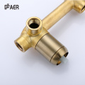 Brass 2 hole wall mount basin faucet