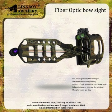 linkboy LBS5004 0.19 pins fiber optic compound bow sight for archery hunting