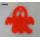 Pendentif en forme de fantôme rouge en PVC