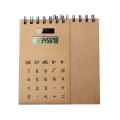 Kraft Cover Vertical Notebook z kalkulatorem Dual Power