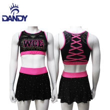 Black and pink cheer practice skirts