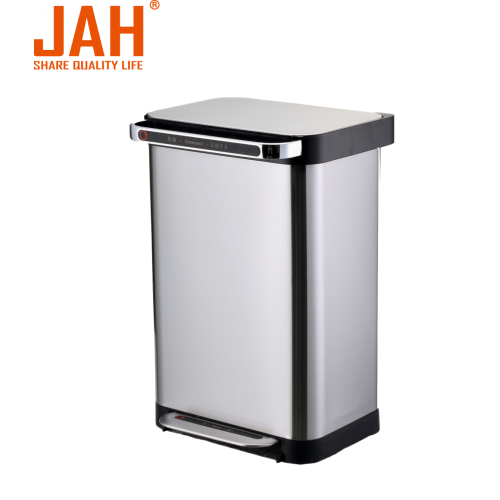 JAH Rectangle Stainless Steel Dust Pedal Trash Bin