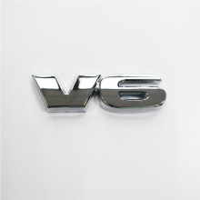 ABS Chrome Logo Car Rear 3D V6 Emblem Sticker - Customized Auto Accessory