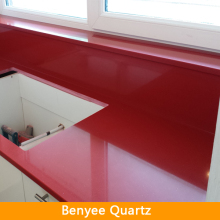 Newstar chinese red shimmer quartz interior window sills