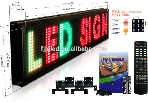 Outdoor scrolling led message sign board programmable led sign