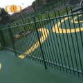 Cheap powder coated bow top metal fence panels