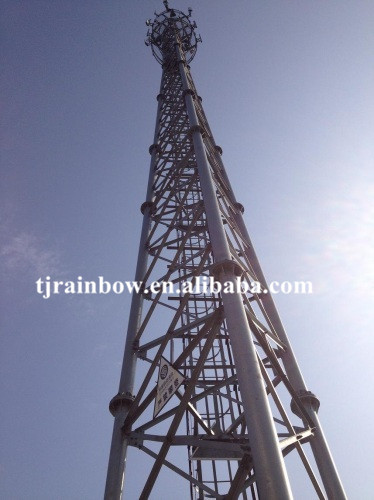 galvanized telecommunication steel tower