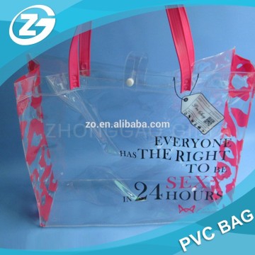 Clear beach bag/vinyl beach tote bags/plastic beach tote bag