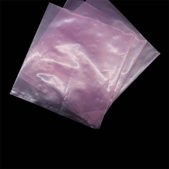 Customized Size Anti Static Pink PE Bags with Zipper for Packaging Electronics