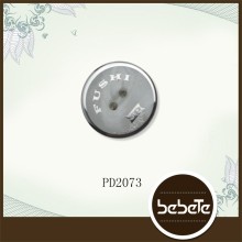 Silver-White branded resinic decorative flat back buttons