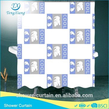 Polyester Fabric Color Changing Shower Curtain