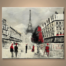 Impression Paris Street Landscape Oil Painting Home Decoration